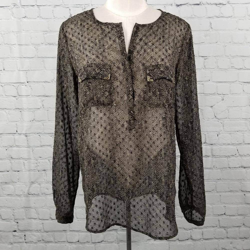 OUTBACK RED | long sleeve animal print blouse